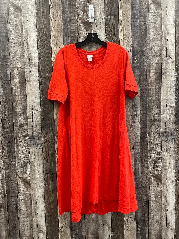 Buy Now Dress Casual Short By Chicos In Orange, Size: M