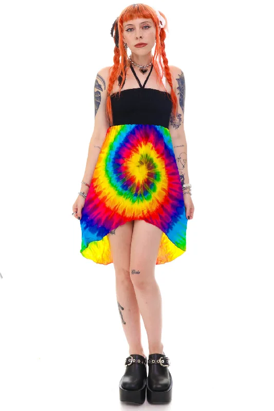 Deal Dash Vintage Y2K Rainbow Tie-Dye Fairy Dress - XS/S