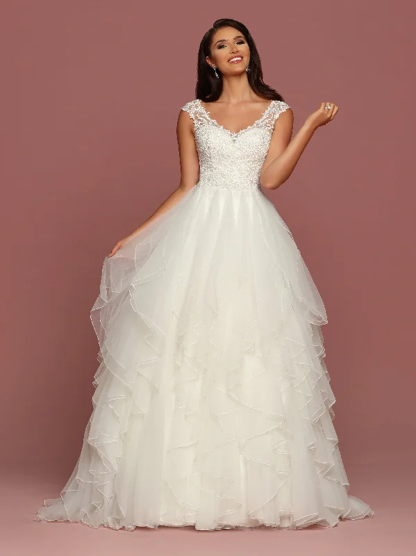 Don’t Miss Out Davinci Bridal 50501 Ruffle Layer Tulle Ballgown Wedding Dress Sheer Lace Gown Don’t Miss Out Davinci Bridal 50501 Ruffle Layer Tulle Ballgown Wedding Dress Sheer Lace Gown