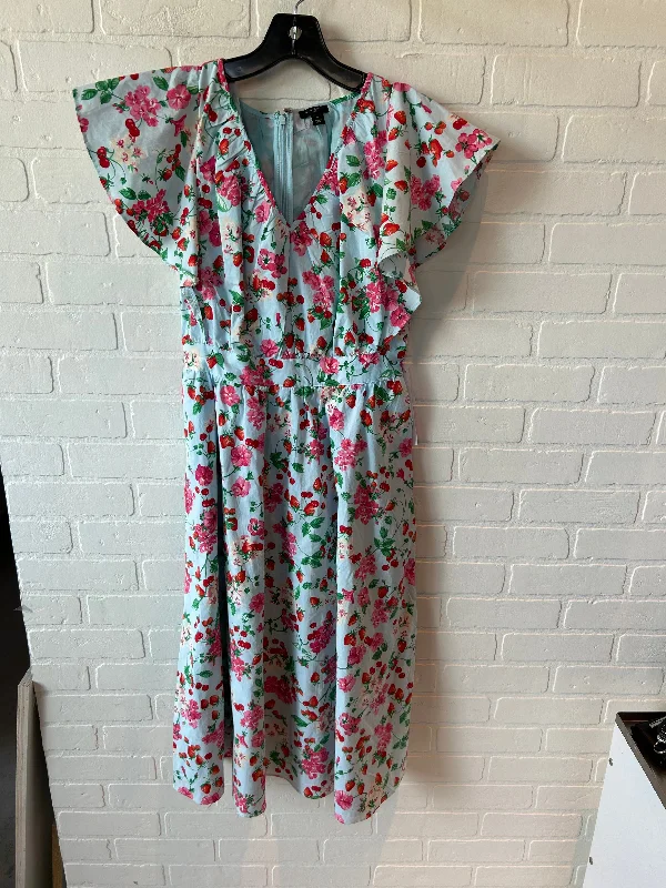 Blowout Deals Dress Casual Midi By Ann Taylor In Blue & Pink, Size: Xs