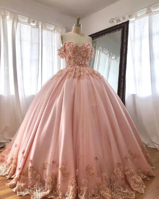 Mega Sale Pink Flowers Wedding Dress Off the Shoulder Ball Gown Quinceanera Dress WD0910 Mega Sale Pink Flowers Wedding Dress Off the Shoulder Ball Gown Quinceanera Dress WD0910