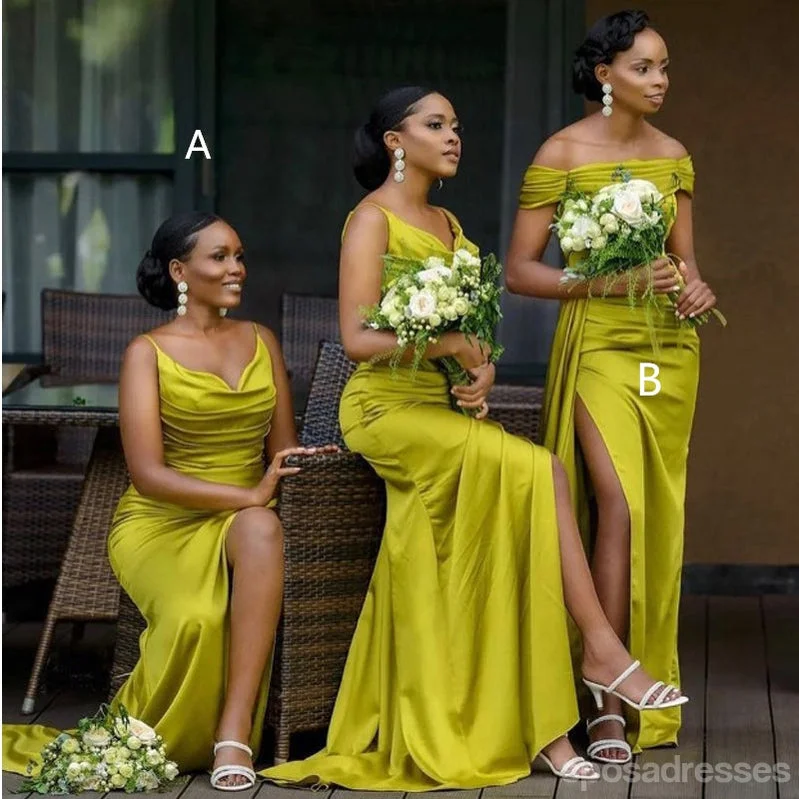 Customer Appreciation Sale Mismatched Mermaid Side Slit Cheap Long Bridesmaid Dresses,WG1670 Customer Appreciation Sale Mismatched Mermaid Side Slit Cheap Long Bridesmaid Dresses,WG1670