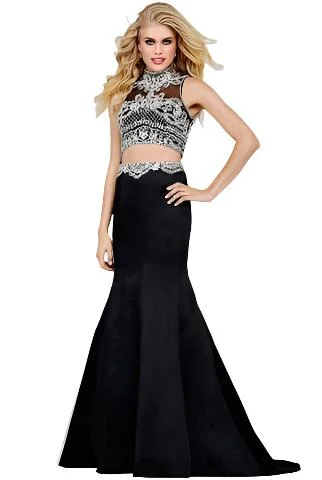 Great Bargains Jovani 33862 size 2 Black Two piece Mermaid Gown Black prom dress pageant gown Great Bargains Jovani 33862 size 2 Black Two piece Mermaid Gown Black prom dress pageant gown
