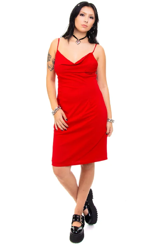 Epic Deals Vintage 90's Rhinestone Fire Tank Dress - M