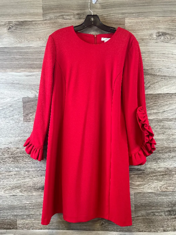 Don't Wait Dress Casual Midi By Katherine Barclay In Red, Size: M
