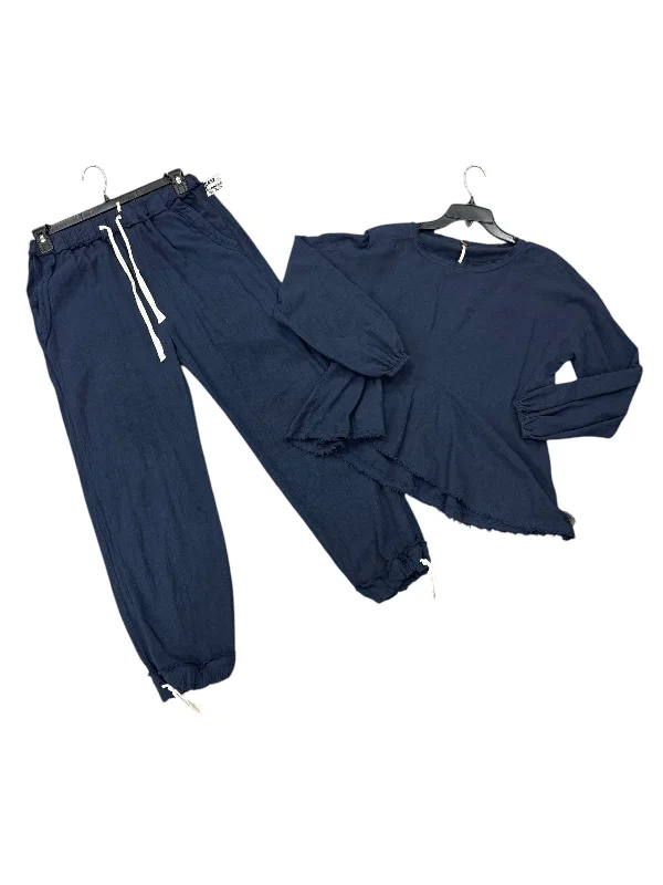 Warehouse Sale Pants Set 2pc By Free People In Navy, Size: Xs