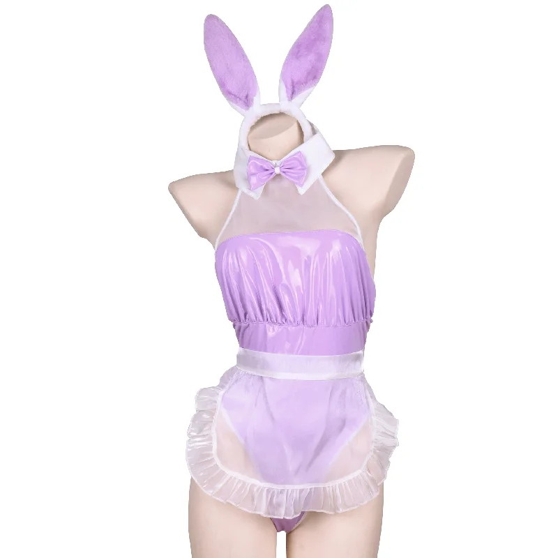 Instant Savings Purple Bunny Patent Leather Sexy UniformYV47169