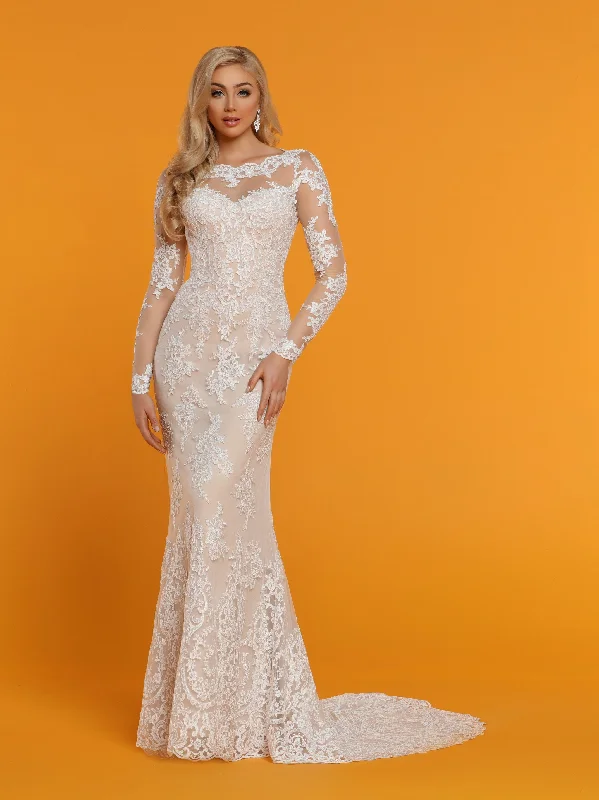 Stock Up and Save Davinci Bridal 50516 Sheer Lace Fitted Fit Flare Mermaid Wedding Dress Sleeves Illusion Stock Up and Save Davinci Bridal 50516 Sheer Lace Fitted Fit Flare Mermaid Wedding Dress Sleeves Illusion