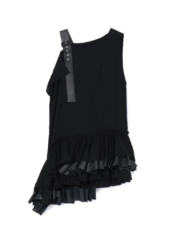 Year-End Sale COTTON LINEN RAYON LAWN DRESS WITH GATHERED SKIRT