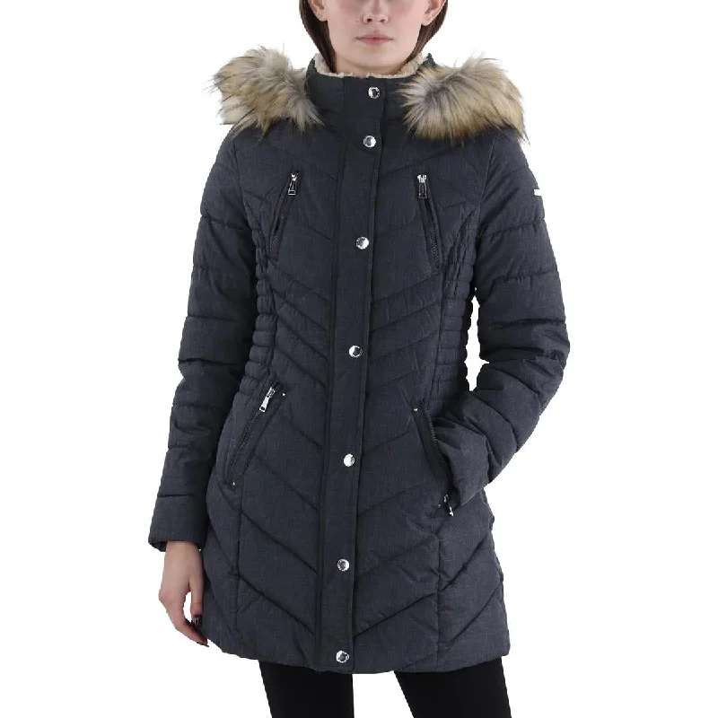 Take Advantage Laundry by Shelli Segal Womens Quilted Hooded Puffer Jacket