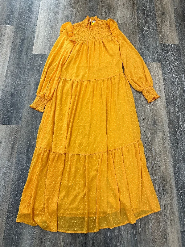Don't Wait Dress Casual Maxi By English Factory In Yellow, Size: S