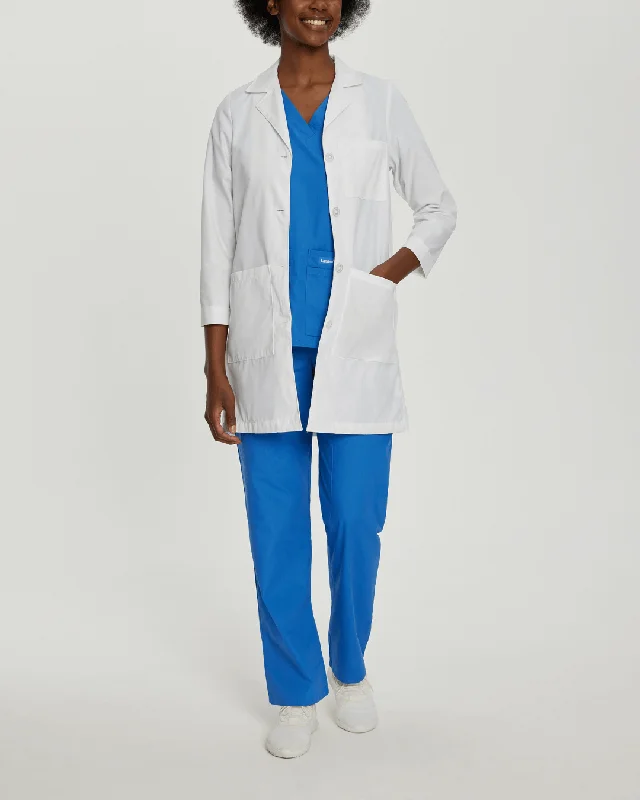 Stock Clearance Landau Women's 3-Pocket Full-Length Lab Coat - 3155