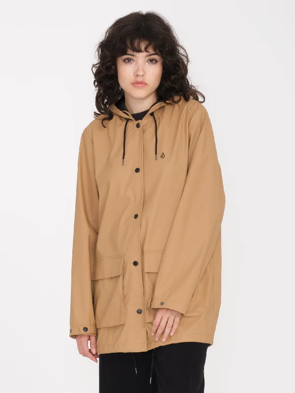 Now or Never Rainstone Raincoat - MOCHA