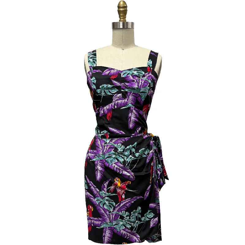 Mega Sale Jungle Bird Black Sarong Dress