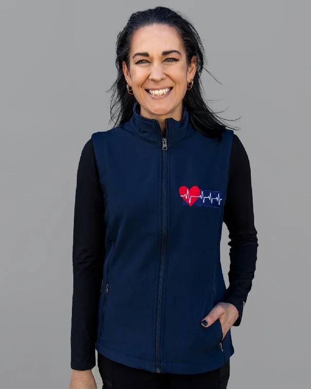Quick Sale Embroidered Fleece Vest - Navy - Women's & Men's Styles