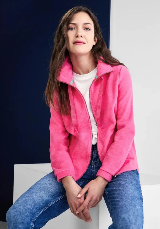 Limited Time Discount Street One Full Zip Fleece Jacket, Berry Rose