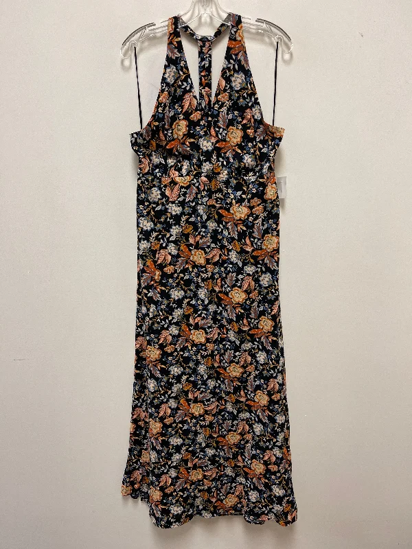 Deep Discounts Dress Casual Maxi By Express In Black & Blue, Size: Xl