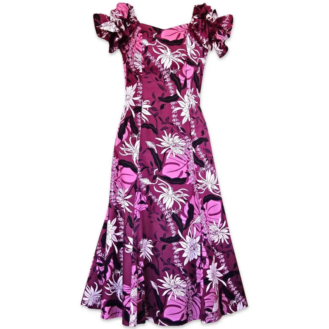 Super Bargain Punahou Purple Aikane Hawaiian Dress