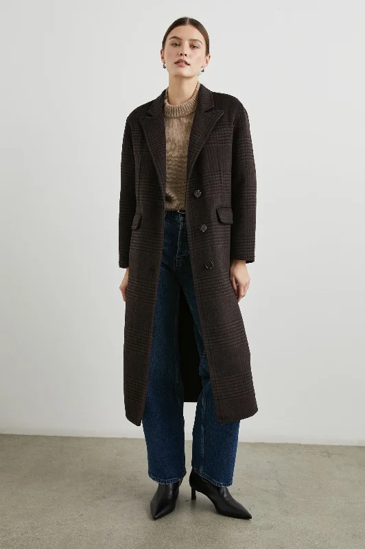 Deal Dash GALLERY COAT - ESPRESSO HOUNDSTOOTH