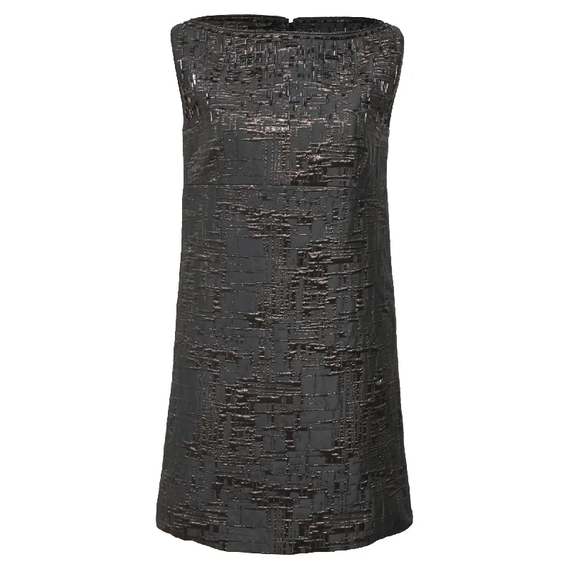 Special Buy Dsquared2 Mini Embellished Shift Dress in Black Polyester