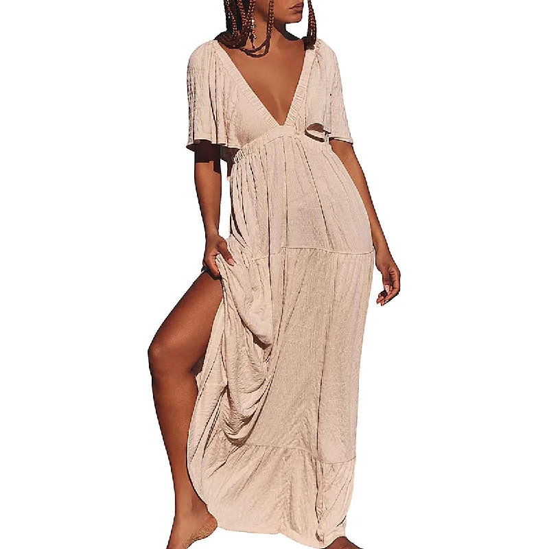 Exclusive Online Offer La La Womens Tiered V-Neck Maxi Dress