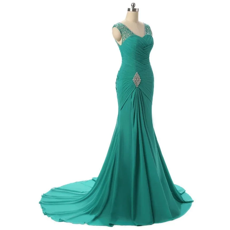 Quick Sale Classy Green Mermaid Beaded Long Women Evening Dress Custom Made Mother of The Bride Dresses Quick Sale Classy Green Mermaid Beaded Long Women Evening Dress Custom Made Mother of The Bride Dresses