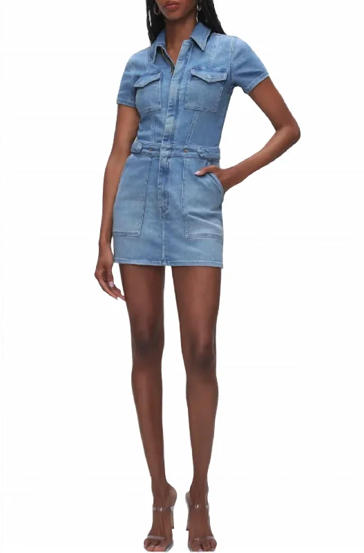 Online Only Fit For Success Dress In Blue274