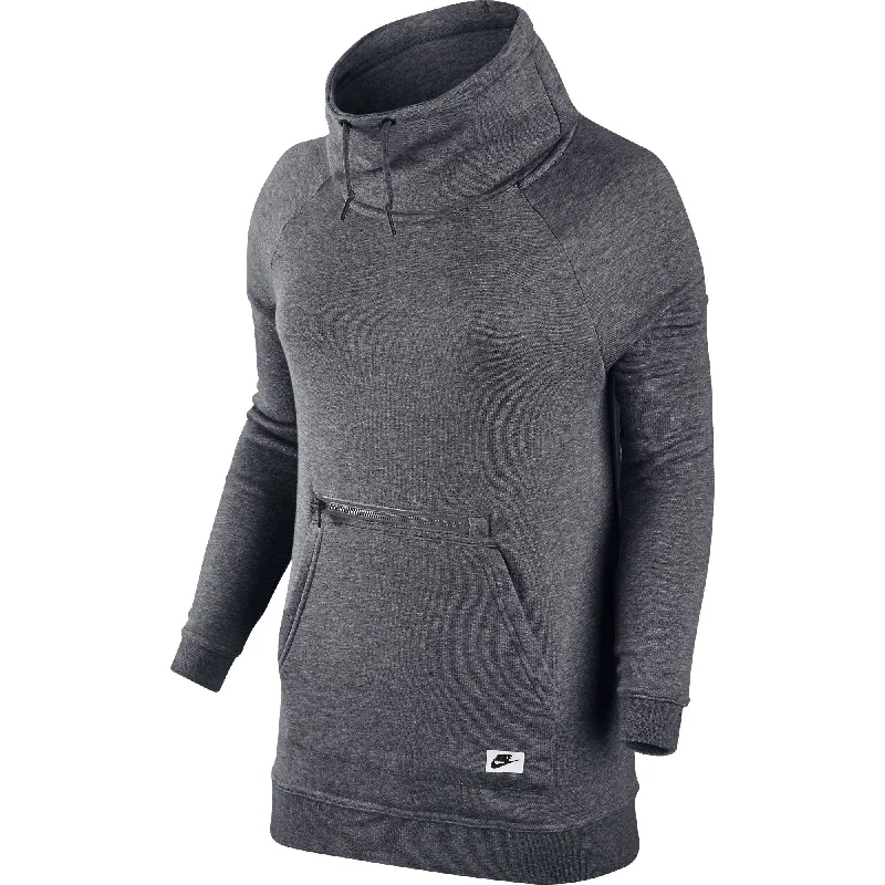Closeout Nike Sportswear Modern Funnel Neck Women's Sweatshirt Grey/Black