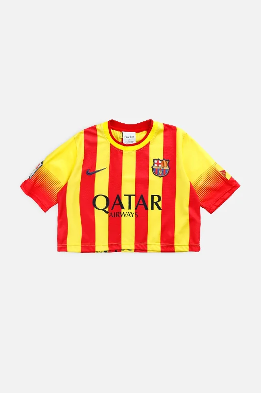 Crazy Deals Rework Crop Barcelona Soccer Jersey - XS