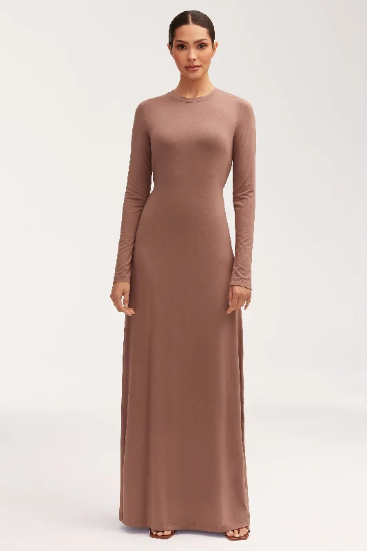 Stock Up and Save Essential Bamboo Jersey Maxi Dress - Deep Taupe