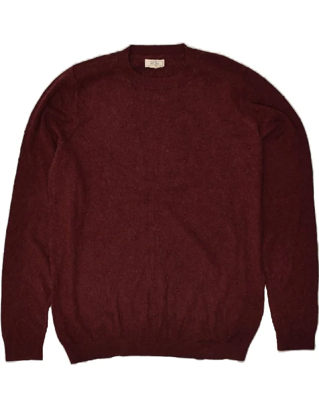 Lowest Price FAT FACE Womens Crew Neck Jumper Sweater UK 14 Medium Burgundy Cotton