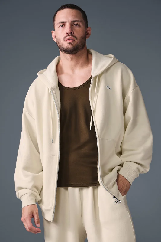 Price Drop Accolade Full Zip Hoodie - Oat Milk