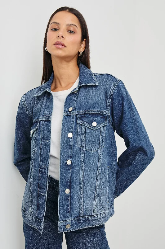 Weekend Deal GROVE BOYFRIEND TRUCKER JACKET - INDIGO HAZE