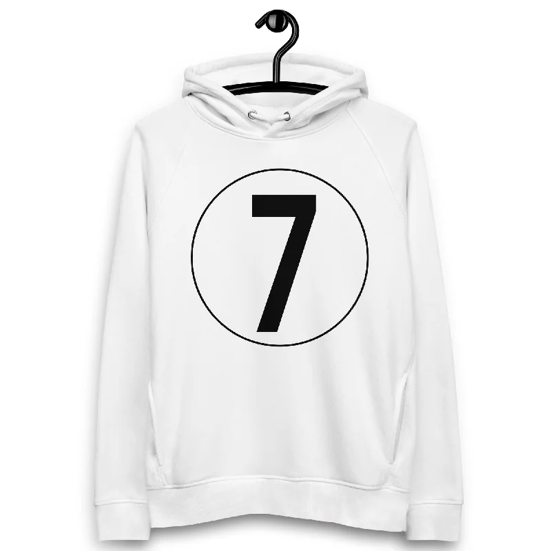 Crazy Deals Unisex pullover hoodie: Black on White 7