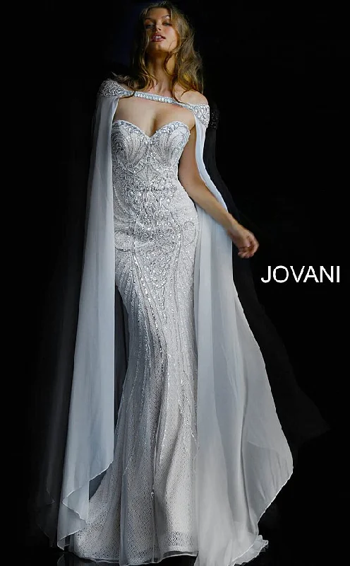 While Supplies Last Jovani 45566 Wedding Dress Pageant Gown Long Fitted Formal