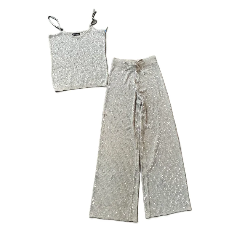 Bargain Prices Pants Set 2pc By On Twelfth In Silver, Size: S