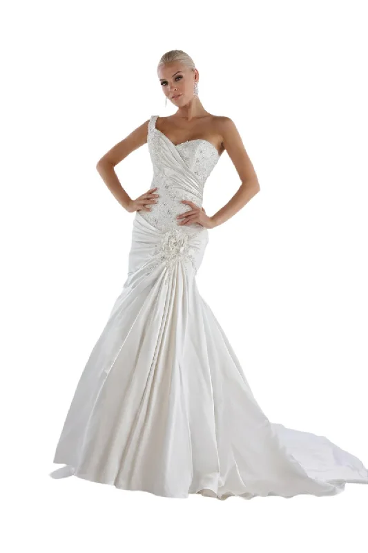 Price Drop Impression Bridal 10092 Size 2 Ivory Mermaid Silk Wedding Dress Bridal Gown Lace One Shoulder Price Drop Impression Bridal 10092 Size 2 Ivory Mermaid Silk Wedding Dress Bridal Gown Lace One Shoulder