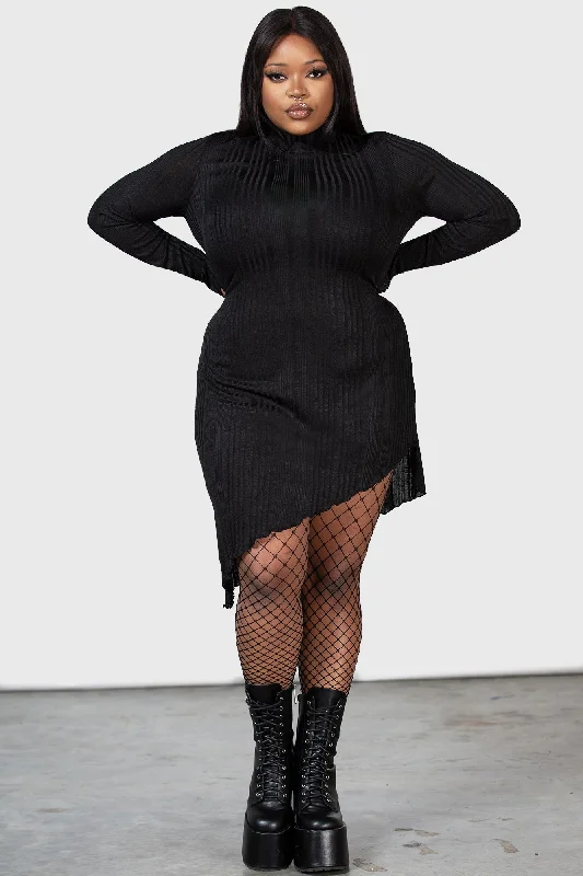 Sale Event Stone Heart Asymmetric Dress [PLUS]