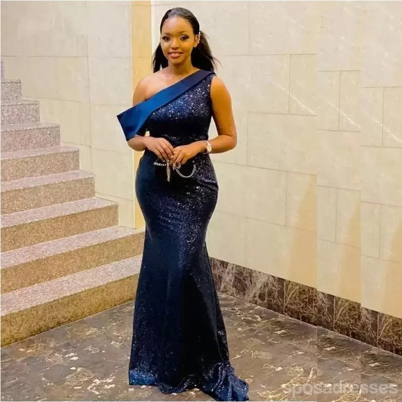 Inventory Reduction Blue One Shoulder Mermaid Cheap Long Bridesmaid Dresses Online,WG1666 Inventory Reduction Blue One Shoulder Mermaid Cheap Long Bridesmaid Dresses Online,WG1666