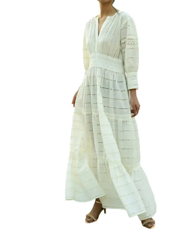 Inventory Reduction Primrose Maxi Dress In Ivory