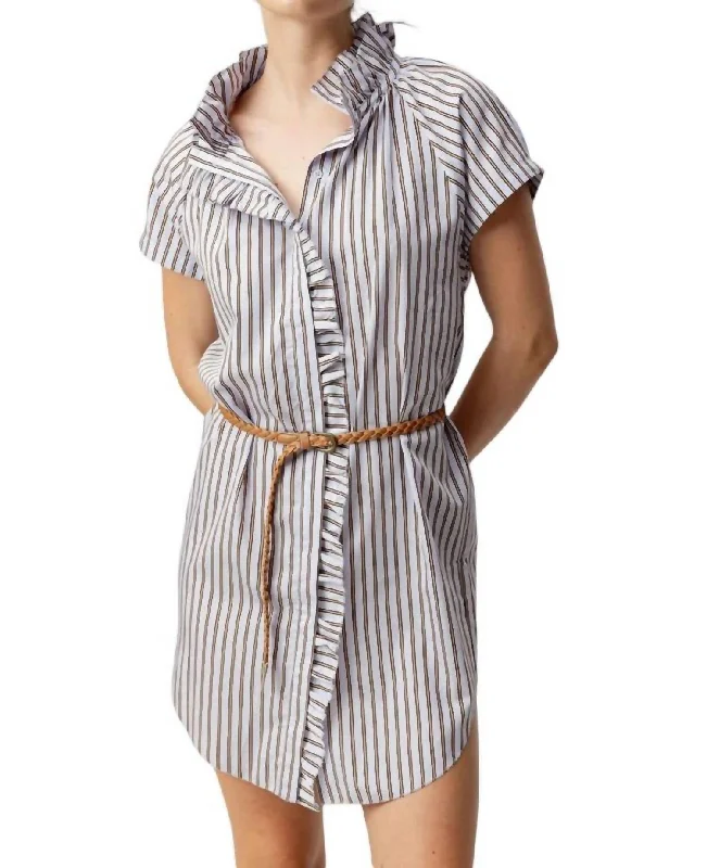 Super Deal Nola Dress In Villa Stripe
