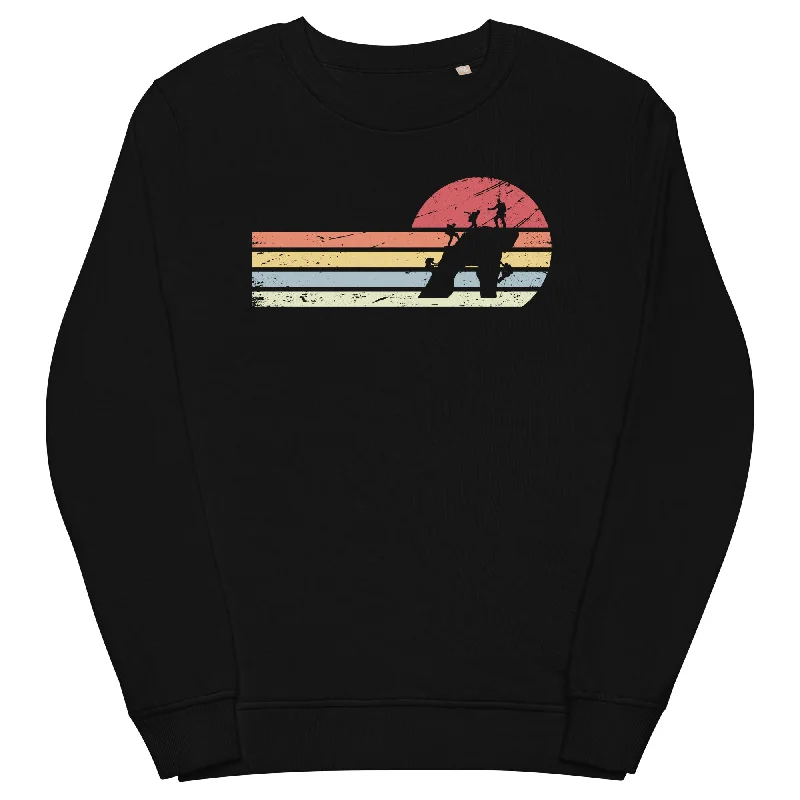 Discount Deals Sonne und Retro Linies - Klettern - Unisex Premium Organic Sweatshirt