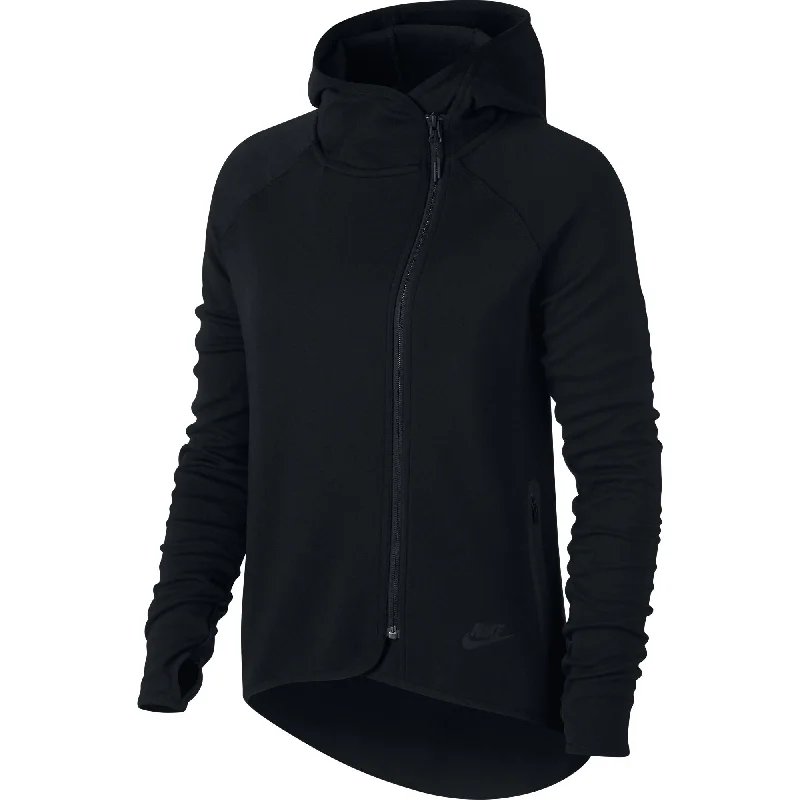Best Seller Nike Sportswear Tech Fleece Women's Full Zip Cape Hoodie Black