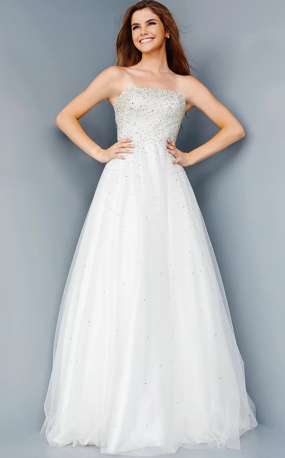 Bargain Prices Jovani JVN65664 Light Blue Prom Dress Size 4 Strapless Embellished Tulle Ballgown Corset Bargain Prices Jovani JVN65664 Light Blue Prom Dress Size 4 Strapless Embellished Tulle Ballgown Corset