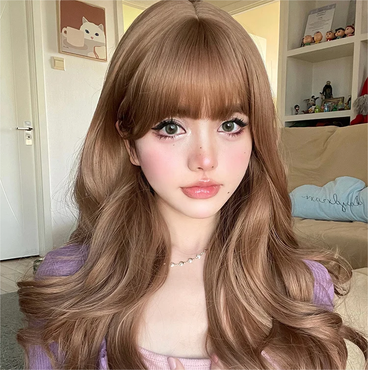 Clearance Sale lolita big wavy brown long curly hair YV47131