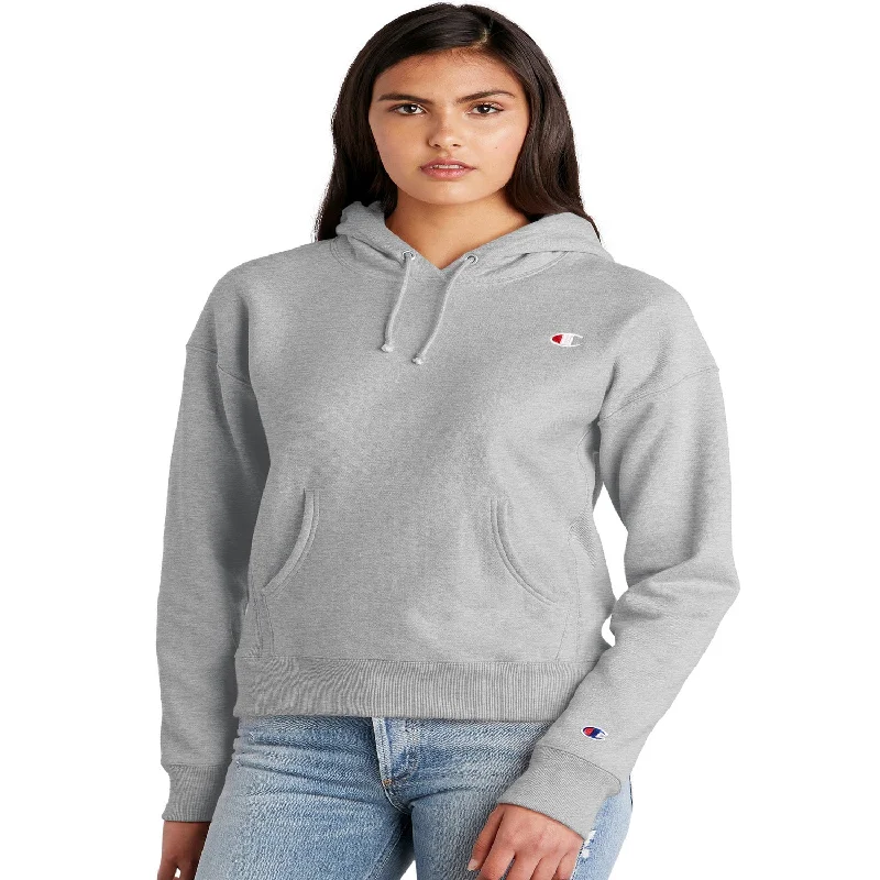 Instant Discount Champion Reverse Weave Fleece Women's Pullover Hoodie Oxford Gray