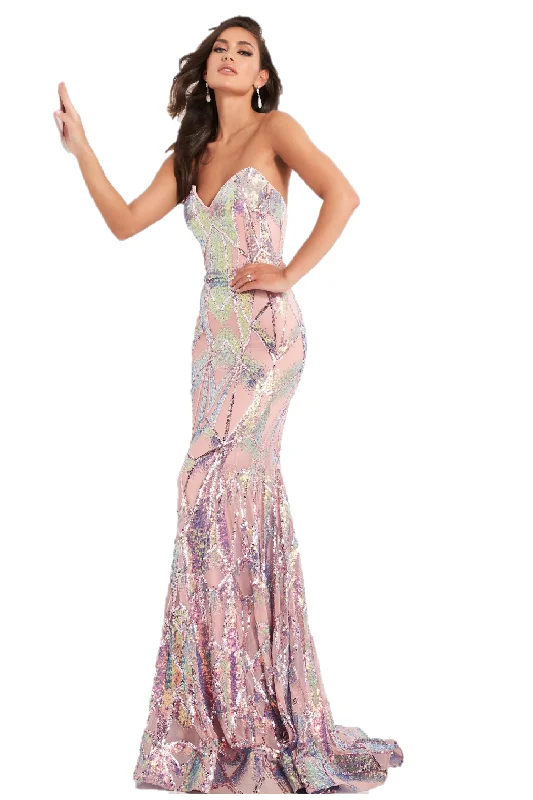 Price Fest Jovani 05100 sz 8 Pink Fitted Sequin Mermaid Prom Dress Strapless Pageant Gown Price Fest Jovani 05100 sz 8 Pink Fitted Sequin Mermaid Prom Dress Strapless Pageant Gown