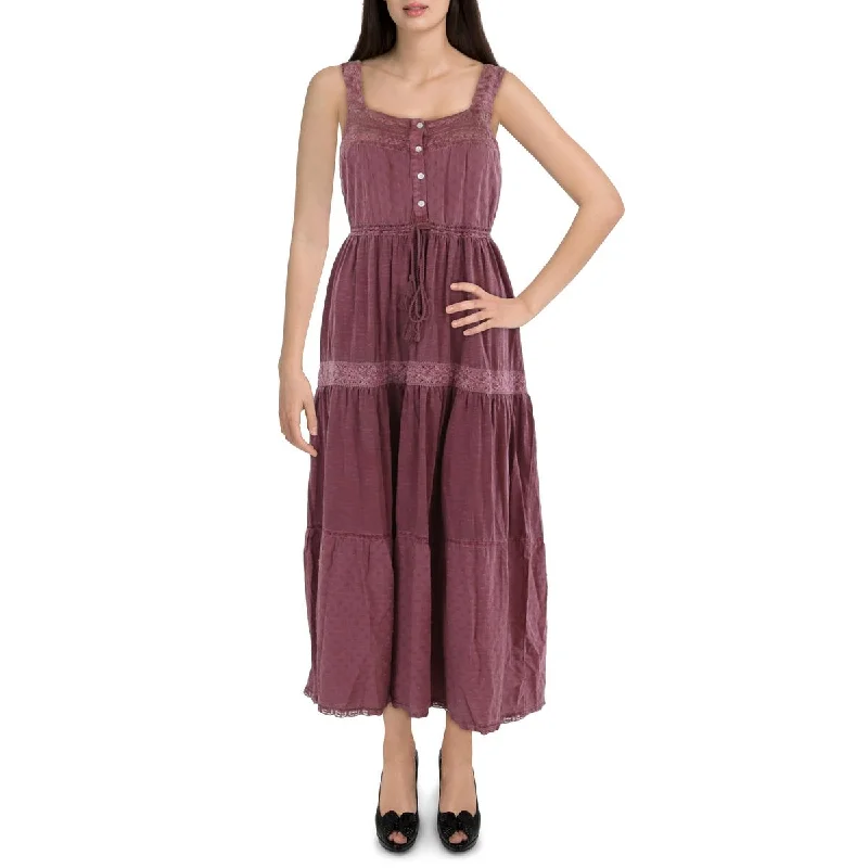 Big Savings Womens Lace Trim Long Maxi Dress