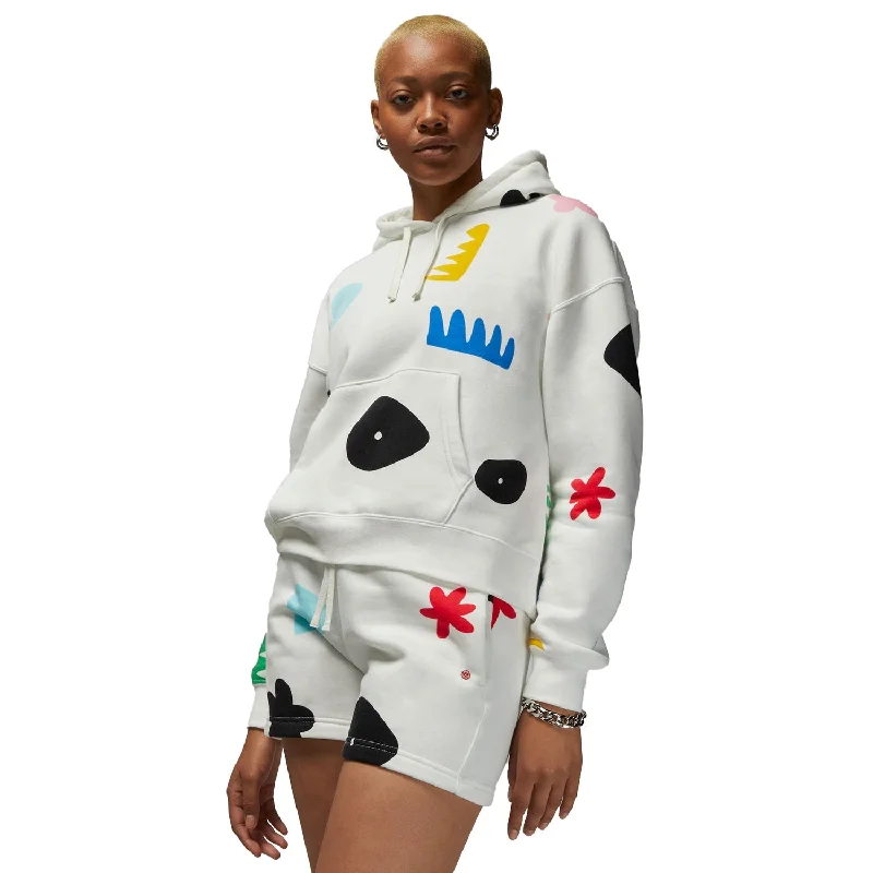 Stock Clearance Jordan Artist Series by Mia Lee Women's Fleece Hoodie White