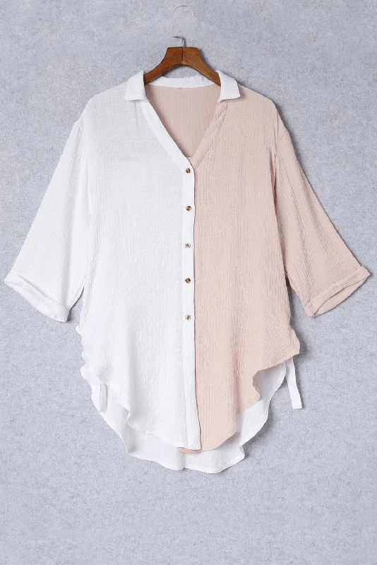 Best Deals Versatile Cotton and Linen Button-Up Top